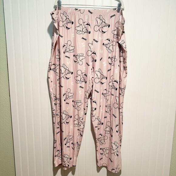 Disney Parks Pink Minnie Mouse Pajama Set Plus Size 3X - Picture 6 of 9